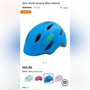 Giro Youth Scamp Bike Helmet - Size Small - matte blue